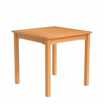 Quadrattisch mit Quadratholzprofil-Füßen, 76x80x80 cm HxBxT 
